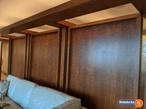 Dallas High-Rise Oak Millwork Panels After Surfaces Rx Refinishing