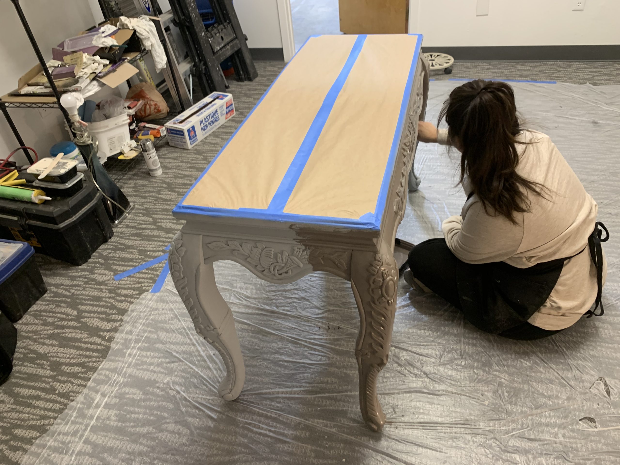 Furniture Redesign Hand-Painting Console Table