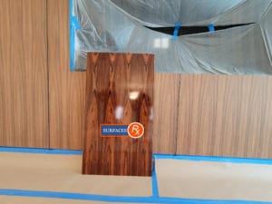 New Wood Veneer Panel Sheer Matching During Finishing