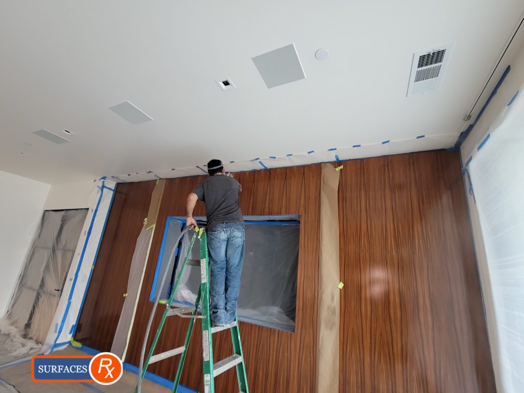During Luxury Wall Panel Millwork Finishing Dallas Texas