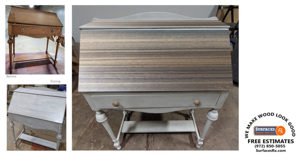 Refinishing-Antique-Secretary-Desk-with-Veneer-By-Surfaces-Rx-Dallas-3