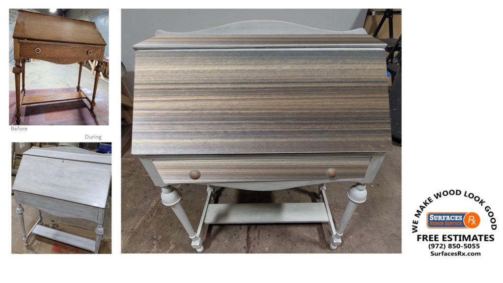 Refinishing-Antique-Secretary-Desk-with-Veneer-By-Surfaces-Rx-Dallas-4