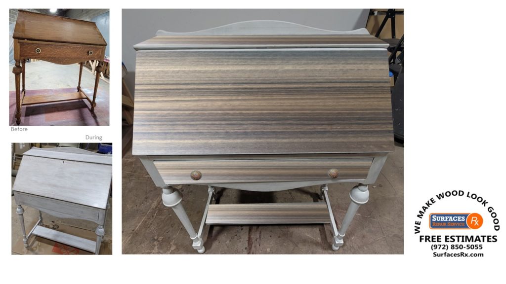 Refinishing-Antique-Secretary-Desk-with-Veneer-By-Surfaces-Rx-Dallas-5