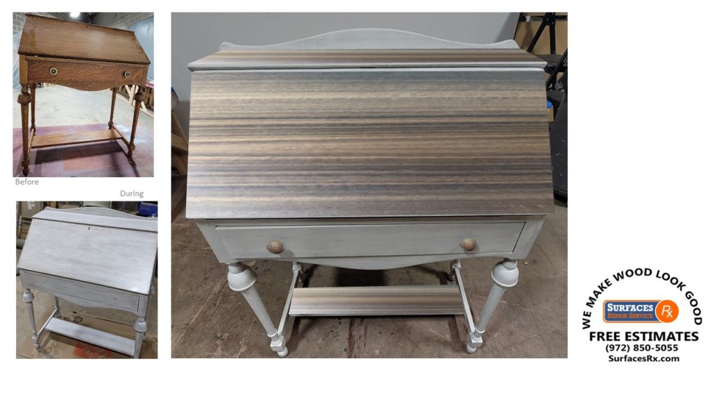 Refinishing-Antique-Secretary-Desk-with-Veneer-By-Surfaces-Rx-Dallas-6