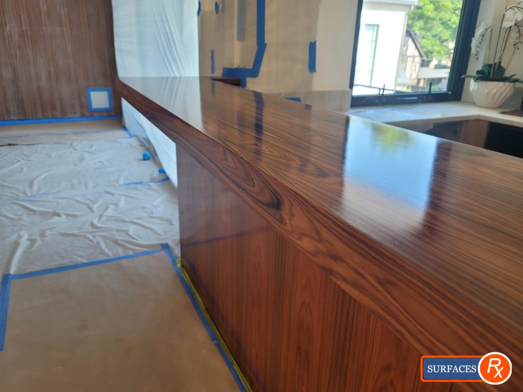 Wet Bar Wood Millwork Finishing by Surfaces Rx