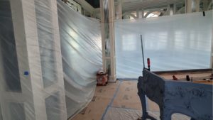 Custom Temporary Spray Booth to Vent Fumes